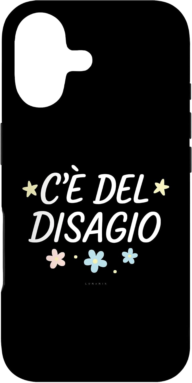 Cover per iPhone 17 con grafica “C’È DEL DISAGIO - Scritta Divertente Frase Ironica”