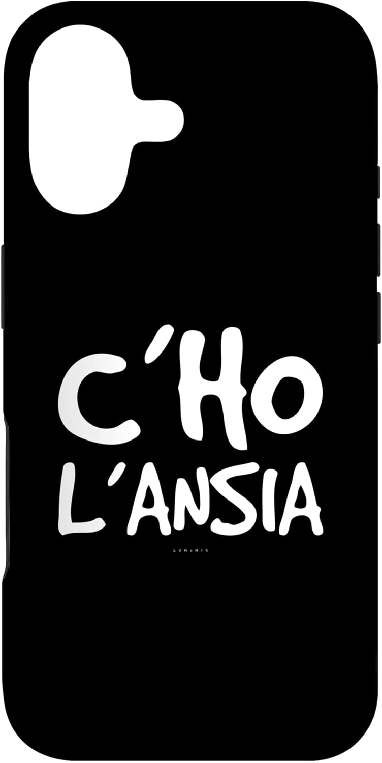Cover per iPhone 17 con grafica “Divertente Ansia - Scritte Simpatiche Frasi Originali”