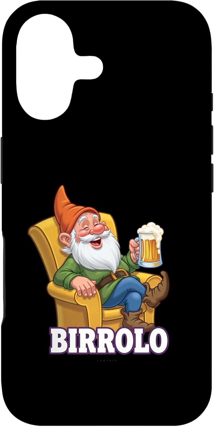 Cover per iPhone 17 con grafica “Divertenti Birra - Nano Birrolo - Scritte Alcoliche”