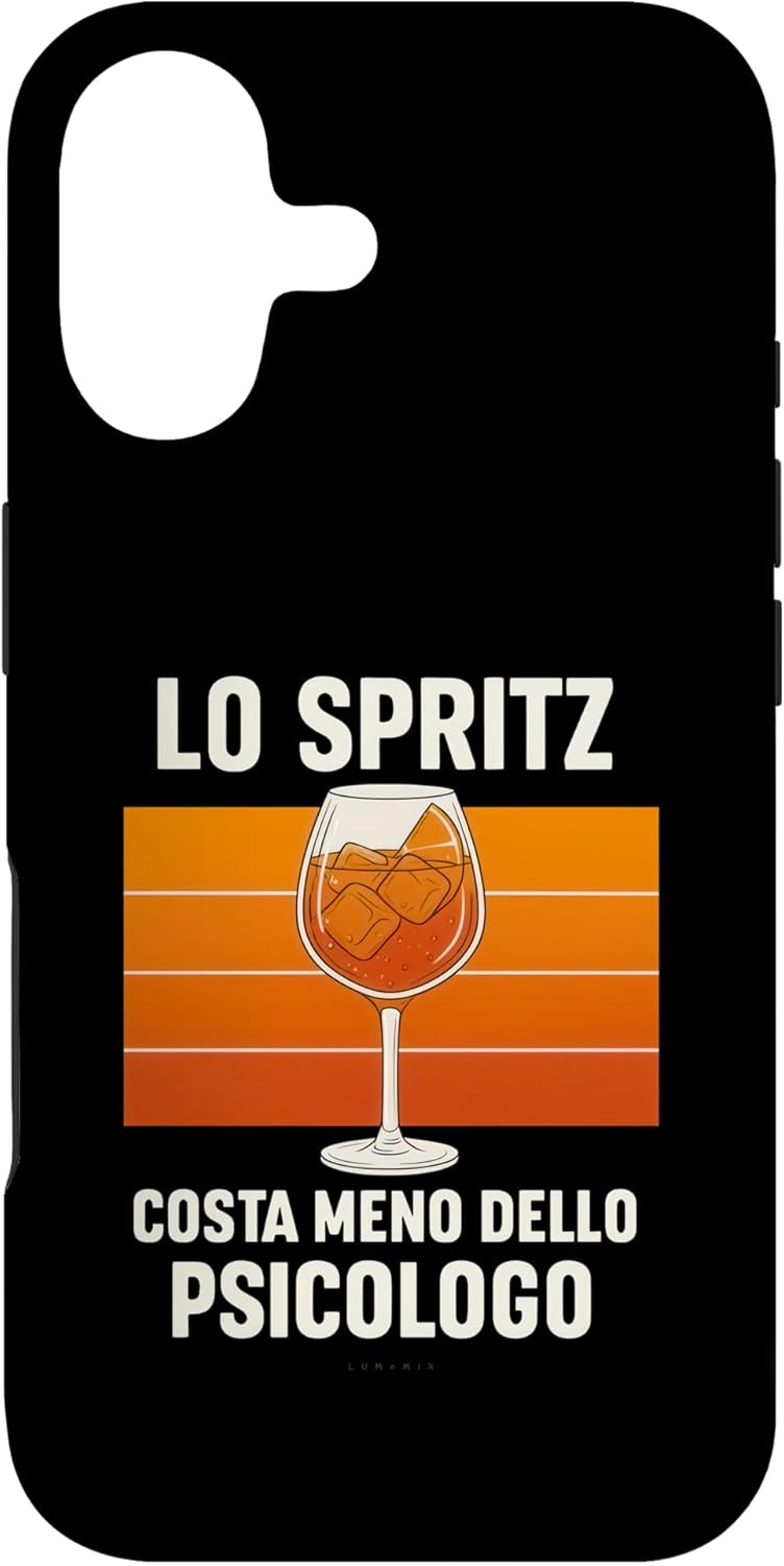 Cover per iPhone 17 con grafica “Spritz - Frasi simpatiche alcool - Scritte divertenti”