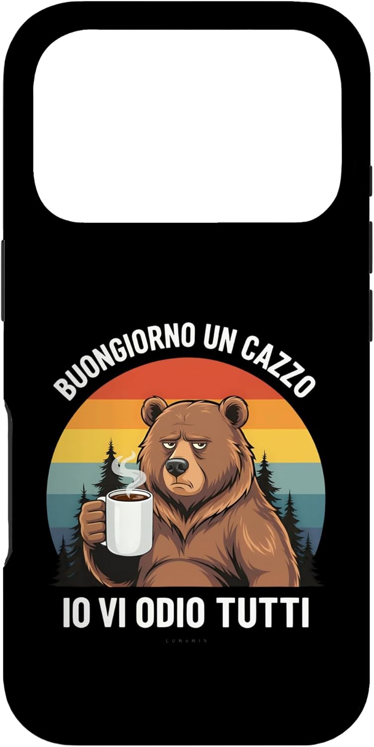Cover per iPhone 17 Pro con grafica “Divertenti - Buongiorno Un Cazzo - Scritte Ironiche”