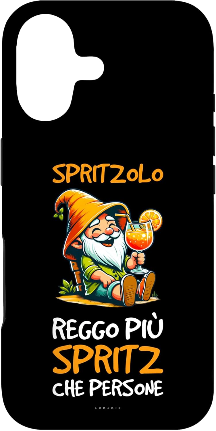 Cover per iPhone 17 con grafica “Spritzolo Nano - Reggo Più Spritz Che Persone”