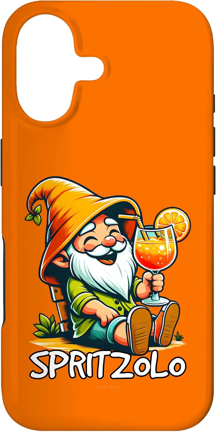 Cover per iPhone 17 con grafica “Spritzolo Nano Spritz - Sette Nani Divertenti Spritzolo”