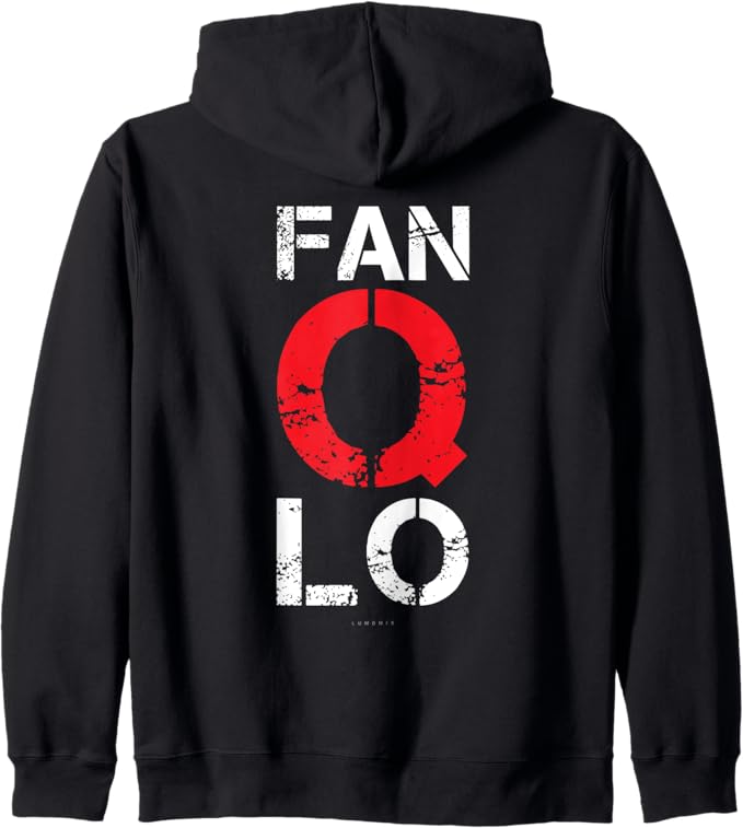 Felpa con zip con grafica “Fanqlo Felpe Uomo con Zip E Cappuccio Frasi Ironiche”