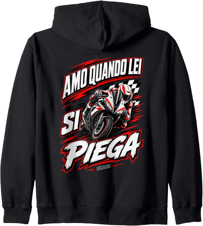 Felpa con cappuccio con grafica “Regalo Motociclista Uomo Divertente Motociclismo Motocross”