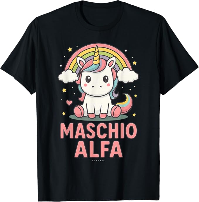 Maglietta Palestra Simpatica - Maschio Alfa Unicorno Divertente
