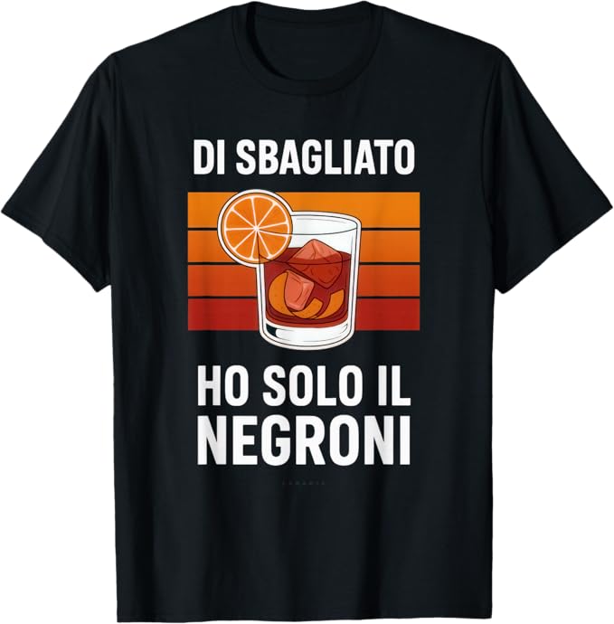 T-shirt con grafica “alcoliche - di Sbagliato Ho Solo Il Negroni”