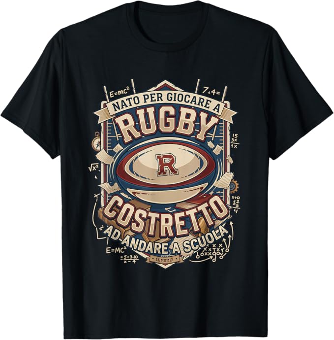 T-shirt con grafica “Divertente Nato per Giocare Rugby Regalo Rugbista”