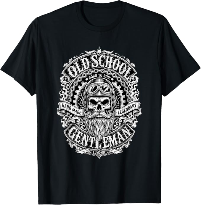 T-shirt con grafica “da Motociclista Old School Regalo Biker Gentleman”
