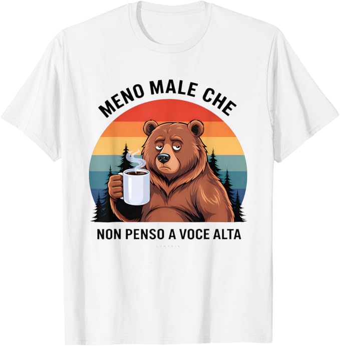 T-shirt con grafica “Sarcastiche - Meno Male Che Non Penso a Voce Alta”